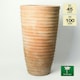 image 2 of Primrose Terracotta Red Tapered Tall Cylinder Planter with Drainage 100cm