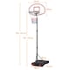 image 3 of Yaheetech 1.9-2.5M Height-Adjustable Basketball Hoop System Red