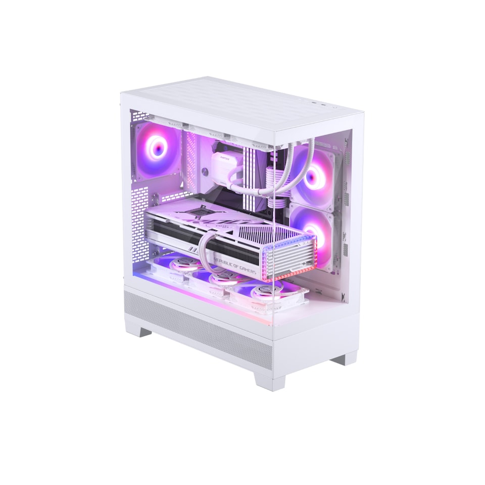 image 1 of Phanteks XT View ATX Case Tempered Glass Windows - White