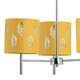 image 2 of Brea - Chrome 3 Light Fitting with Ochre Fern Shades Chrome | Yellow