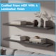 image 3 of Harbour Housewares 60cm Floating Wall Shelf - Photo Gallery Bookshelf Wall Shelves for Storage & Display | Brown | Walnut | 1