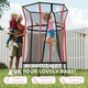 image 6 of HOMCOM 5.4FT Kids Trampoline w/ Enclosure Indoor Outdoor for 3-10 Years Red
