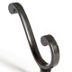 image 3 of Hammer & Tongs Square Back Hat & Coat Hook - W35mm x H105mm - Black