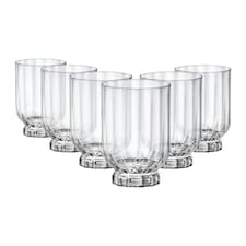 Bormioli Rocco Florian Double Whisky Glasses - 375ml - Clear - Pack of 6 Clear