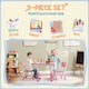 image 4 of AIYAPLAY 3-Piece Adjustable Kids Table and Chair Set for Playroom - Pink