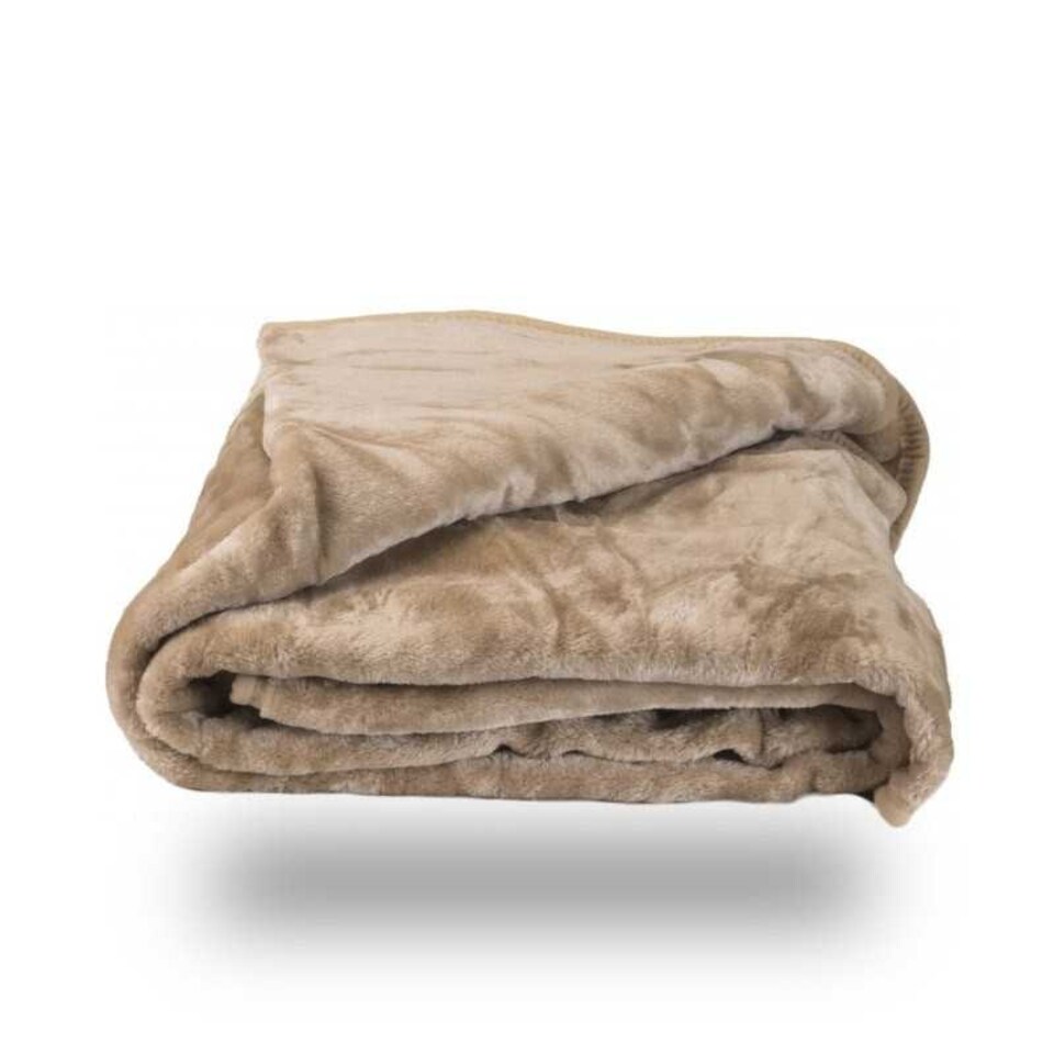 image 1 of Mink Throw Soft Touch Blanket Fleece Faux Fur 150x200cm Brown | Mink