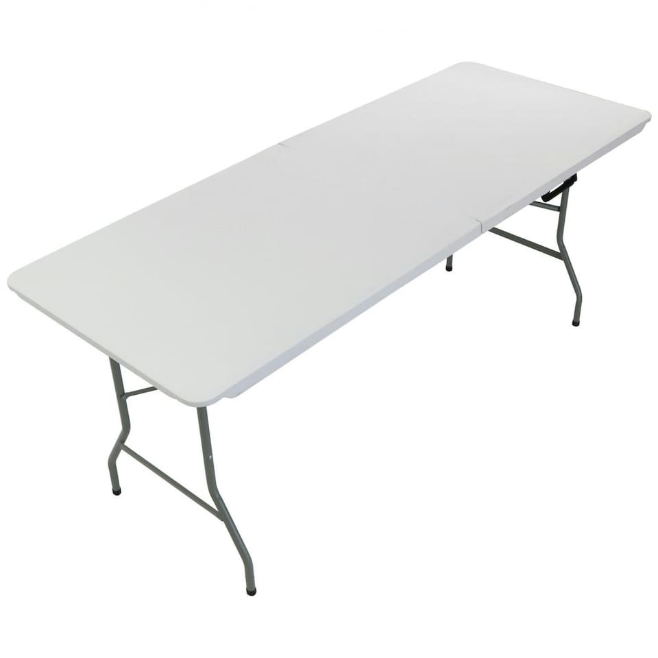 image 1 of Oypla 5ft 1.5m Folding Heavy Duty Catering Trestle Party Garden Table White