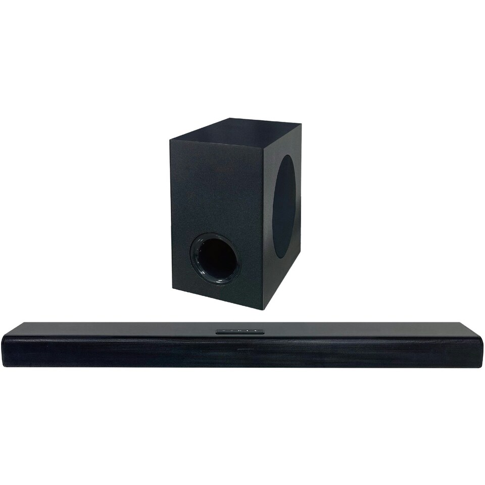 image 1 of HYE 2.1ch Wireless Soundbar + Wired Subwoofer 120W Bluetooth - Black 21SB6012