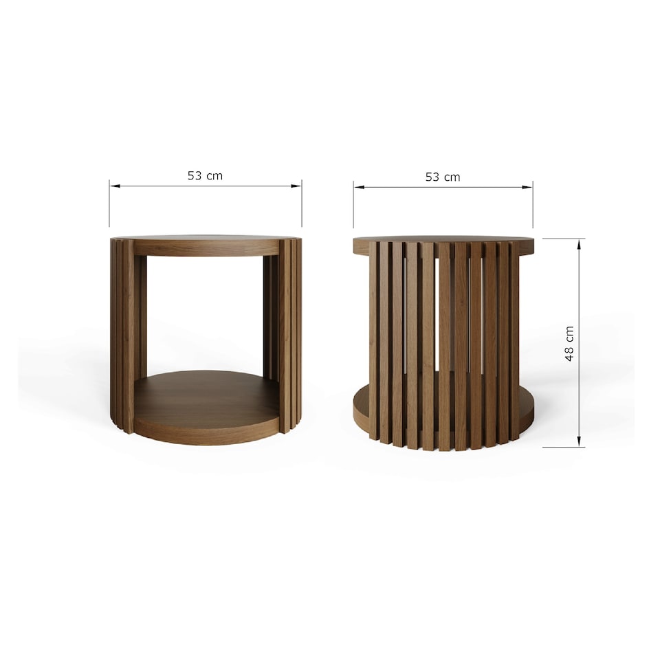image 1 of Zadie Side Table | Brown | Walnut