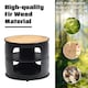 image 7 of COSTWAY 3-Tier Round End Table Coffee Snack Table Black