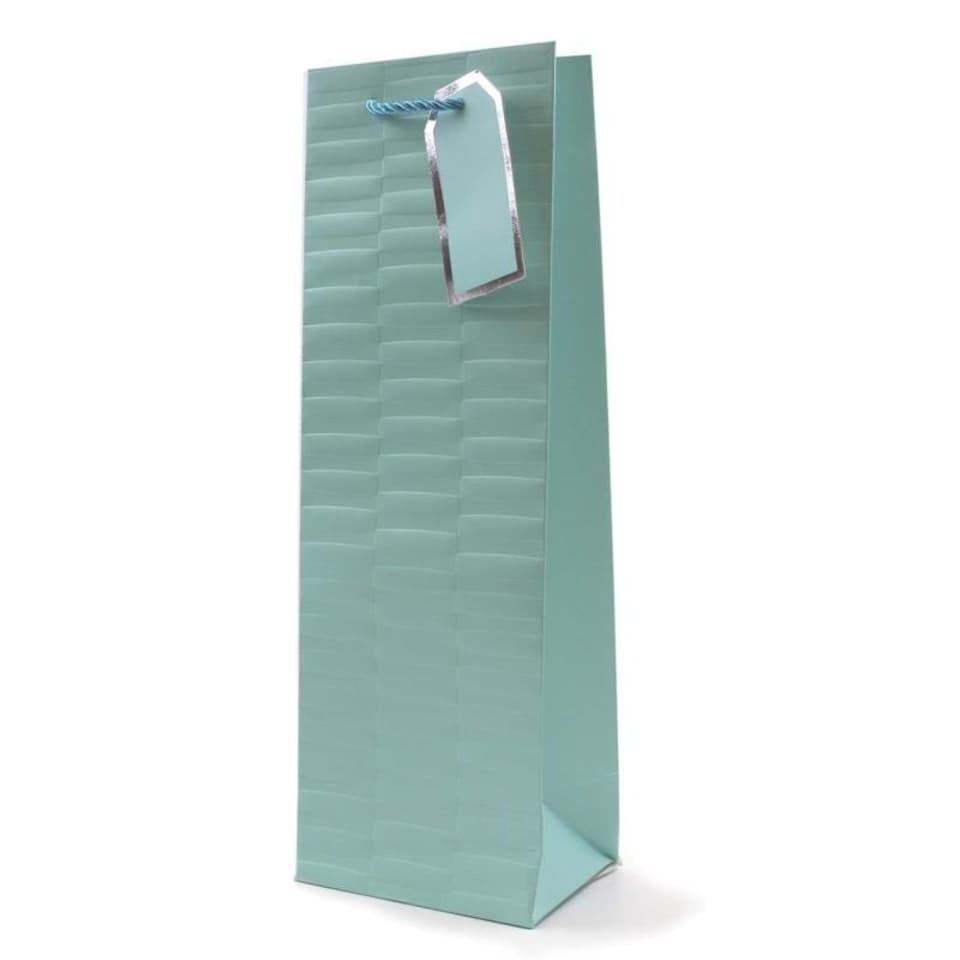image 1 of Single Embossed Bright Coloured Bottle Gift Bag
