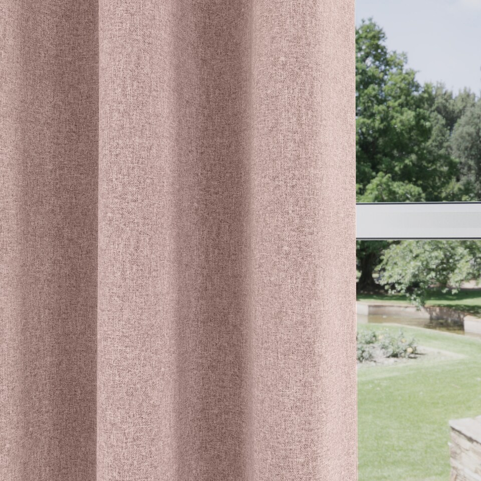 image 1 of Enhanced Living Austin Blackout, Thermal Blush Curtains with Eyelet Header (PAIR) - 66x72 inch (168x183cm) | Pink | Blush | 2