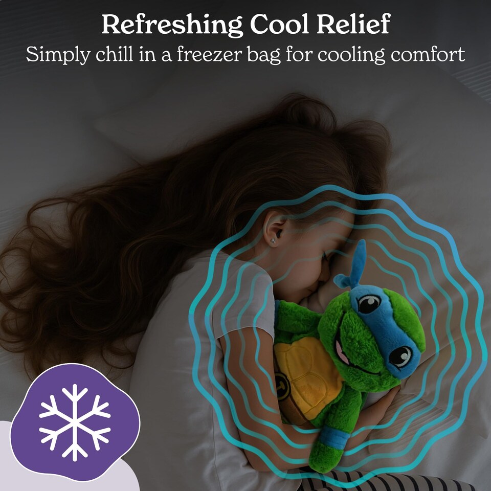 image 1 of Warmies Plush Donatello from Teenage Mutant Ninja Turtles, Microwavable Toy, Heatable Weighted Plushie for Kids and Adults, Stuffed Cuddly Toy, Gently Scented with French Lavender - Purple