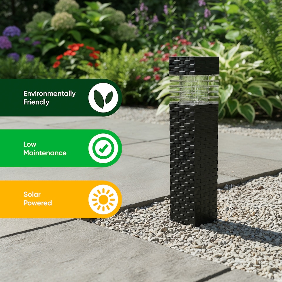 image 1 of Gardenwize Pack of 4 Rattan Style Solar Stake Lights