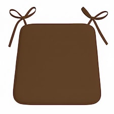 Foam Seat Pad with Ties Comfortable Chair Cushion for Dining, Kitchen Garden Seating | Brown