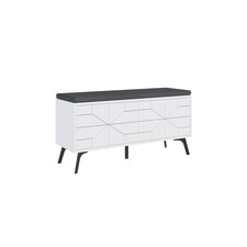 Decortie Dune Shoe Storage Bench 107x35x55cm White