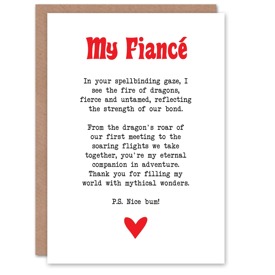 image 1 of Greeting Card Love Poem Role Play Game Nerd Fiancé Romantic