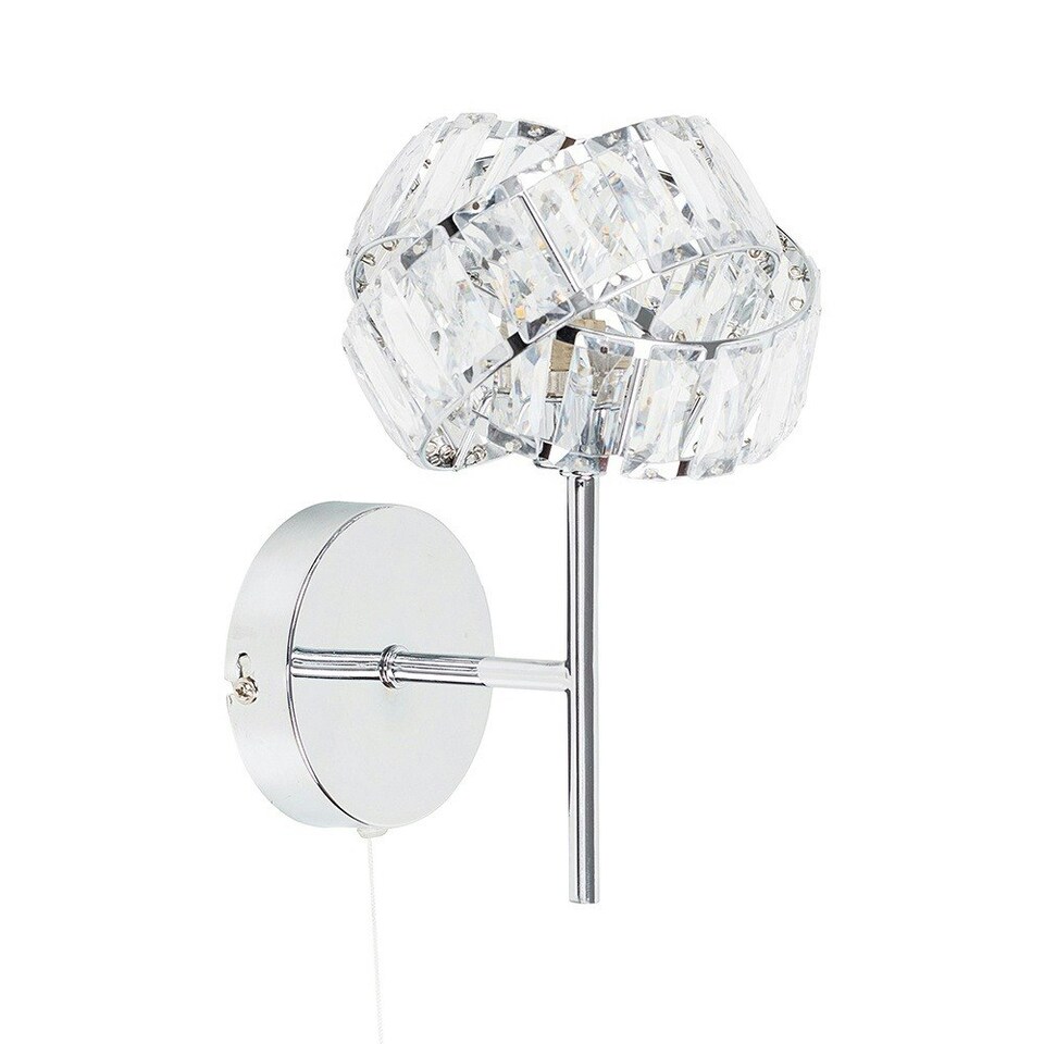 image 1 of ValueLights Hudson Silver Indoor Wall Light and G9 Capsule LED 3W Warm White 3000K Bulb
