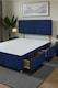 image 2 of Emily Divan Bed Base 2 Drawers, with Headboard Naples Fabric
