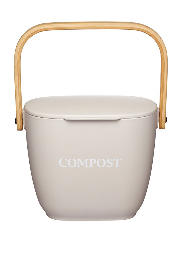 image 1 of Natural Elements Compost Bin Green Bamboo Fibre