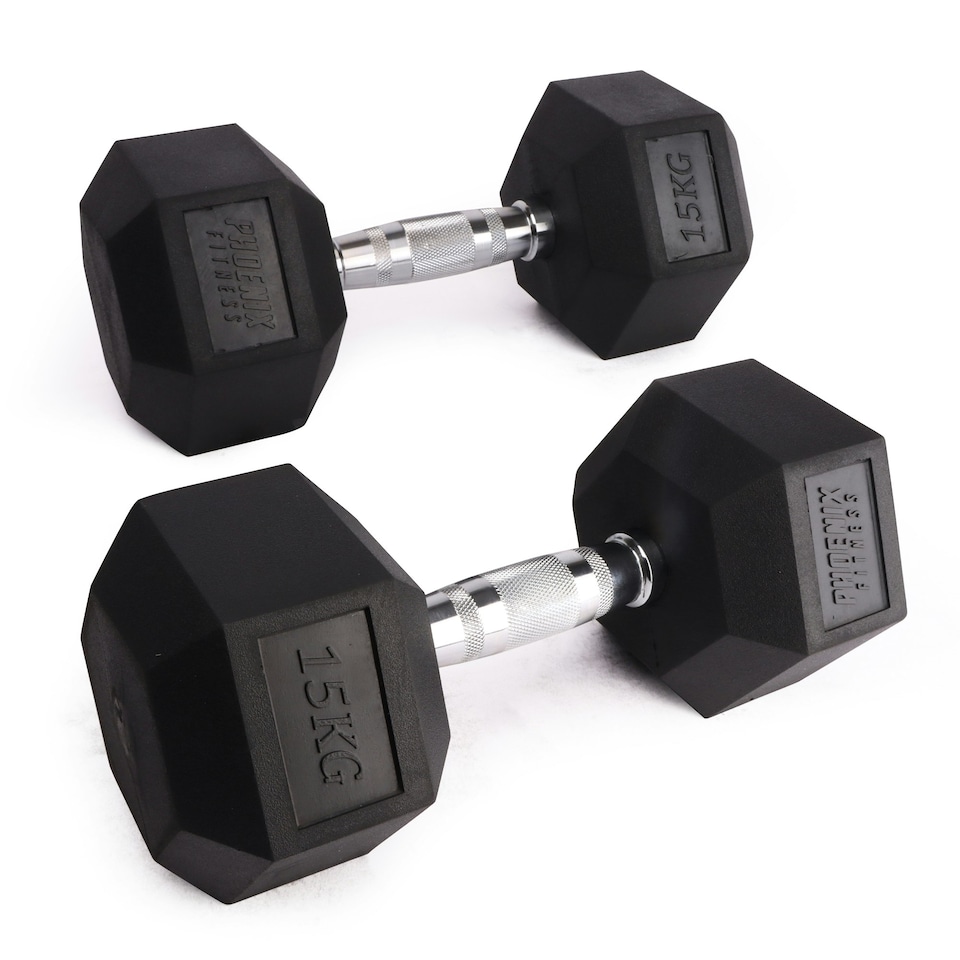 image 1 of Phoenix Fitness Pair of Hex Dumbbells - 15kg