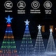 image 7 of Neo White Waterfall LED Outdoor Christmas Tree Light Cascading Star Tree with 5m Lead Multi Function Modes Garden & Patio 4ft 6ft 8ft 10ft Foot Feet | White | Multi White