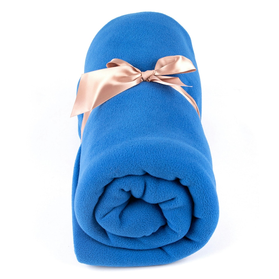 image 1 of Myga Blue Fleece Yoga Blanket