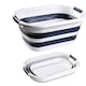 image 7 of 26L Oval Collapsible Laundry Basket, Foldable Plastic Laundry Hamper