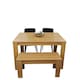 image 1 of Dining Table Set with 2 Chairs Dining Room and Kitchen table set of 2, and Bench Brown