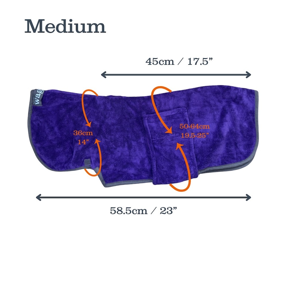 image 1 of Henry Wag Small Purple Dog Drying Coat