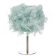 image 1 of Modern and Real Duck Egg Feather Table Lamp with Satin Nickel Base and Switch | Blue