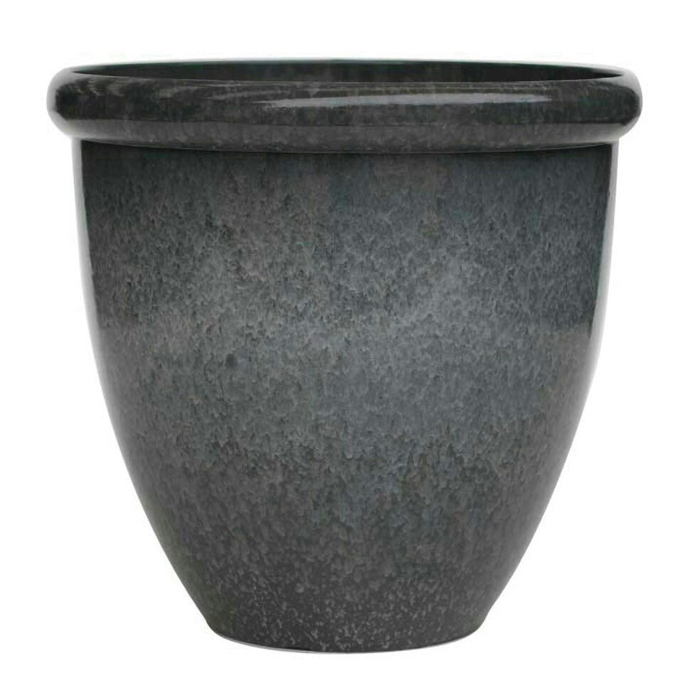 image 1 of Primrose Garden Round Flower Pot Planter Grey 26 x 41 x 41 cm