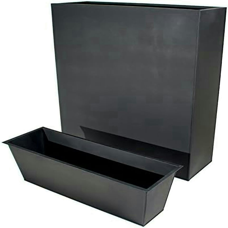 image 1 of Primrose Tall Trough Style Zinc Planter with Plastic Insert 90cm