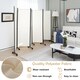 image 6 of COSTWAY 6 Panel Folding Room Divider 172cm Rolling Privacy Screen White
