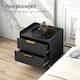 image 5 of HOMCOM Bedside Table with 2 Drawers for Bedroom, Living Room, Black