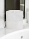 image 3 of Showerdrape Bianco Frost Onyx White Bathroom Accessory Set - Soap Dispenser & Toothbrush Holder | White | White | 1