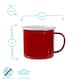 image 3 of Argon Tableware Coloured Enamel Mugs - 375ml - Red - Pack of 6 Red