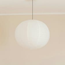 ValueLights Isla White Paper Globe Ball Dome Easy Fit Ceiling 60cm Lamp Shade White