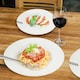 image 2 of Set Of 6 Rimmed Porcelain Serving Plates Plain Dinnerware Kitchenware