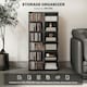 image 4 of HOMCOM Set of 2 CD Storage Units with Adjustable Shelves High Gloss Black