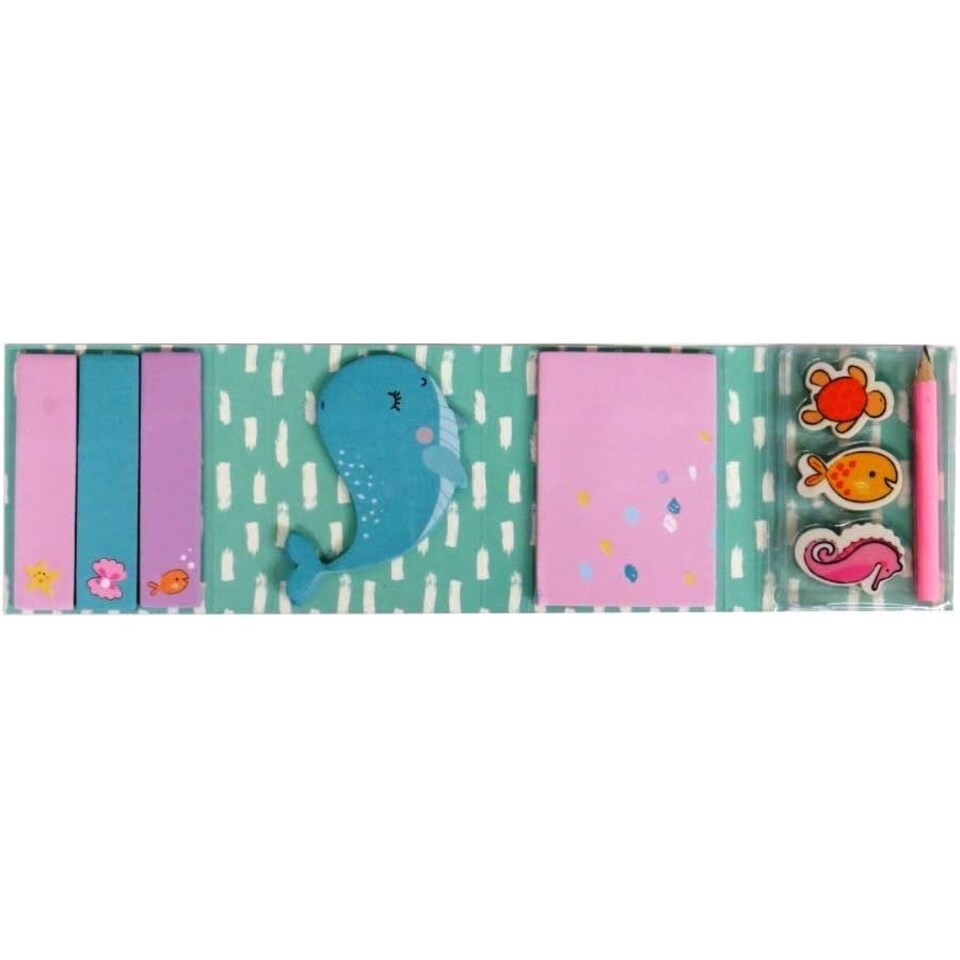 image 1 of Mermaid Sticky Notes Set - Multicoloured - One Size