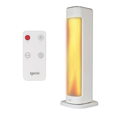 Igenix IGHT020DW Oscillating Tower Heater with 3 Heat Modes, White