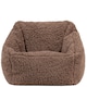 image 4 of Icon Kids Natalia Teddy Berber Fleece Armchair Bean Bag, Mocha Brown