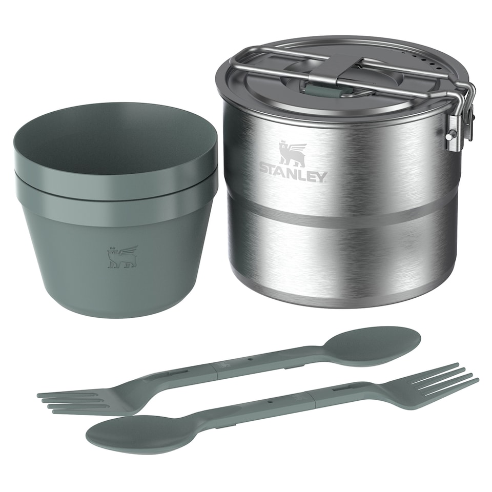 image 1 of Wildfare Go Two Bowl Cookset for Camping | Grey | Silver