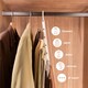 image 4 of Harbour Housewares Space-Saving Trouser Hangers - 6-in-1 - White - Pack of 2