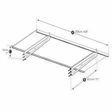 Patio Cover Bremen Door Awning Canopy 2050 Clear - Aluminium/Acrylic - L205 x W93.5 x H18.7 cm - Dark Grey Grey