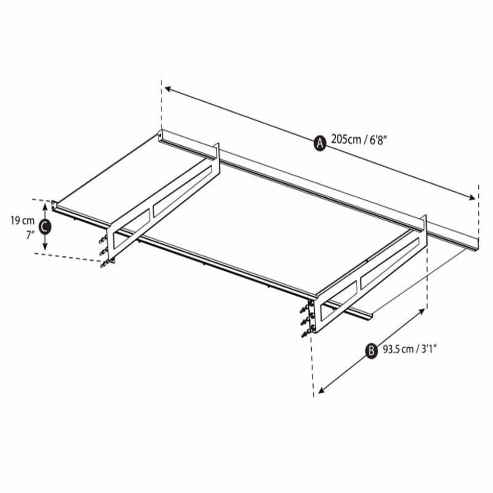 image 1 of Patio Cover Bremen Door Awning Canopy 2050 Clear - Aluminium/Acrylic - L205 x W93.5 x H18.7 cm - Dark Grey Grey