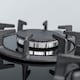 image 8 of SIA R7 60cm Black 4 Burner Gas On Glass Kitchen Hob With Cast Iron Pan Stands