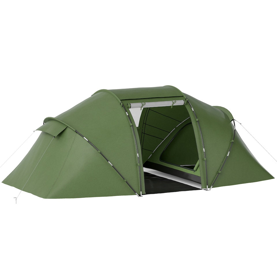 image 1 of Outsunny 4-6 Persons Camping Tent Dome Family Travel Group Hiking Room Fishing