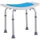 image 1 of HOMCOM Shower Chair, Adjustable Height Shower Stool with Aluminium Frame and Non-Slip Feet, Bathtub Stool Seat for Elderly Disabled Handicap, Blue | Blue